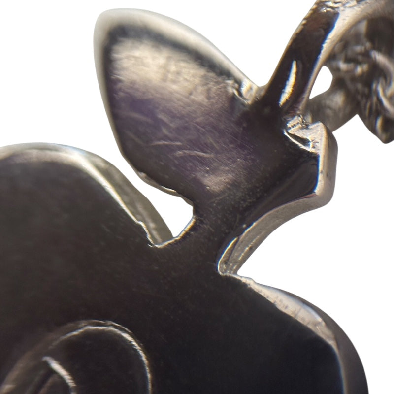 クリスチャン・ディオール Christian Dior アップルネックレス　 ピンク×シルバー×グリーン レジン・メタル アクセサリー