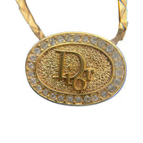 クリスチャン・ディオール Christian Dior ロゴネックレス ゴールド メタル・クリスタル ジュエリー