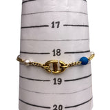 クリスチャン・ディオール Christian Dior CDブレスレット ブルー/ゴールド メタル/パール レディース ブレスレット