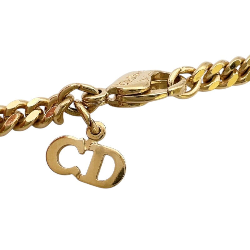 クリスチャン・ディオール Christian Dior CDロゴネックレス ゴールド メタル アクセサリー