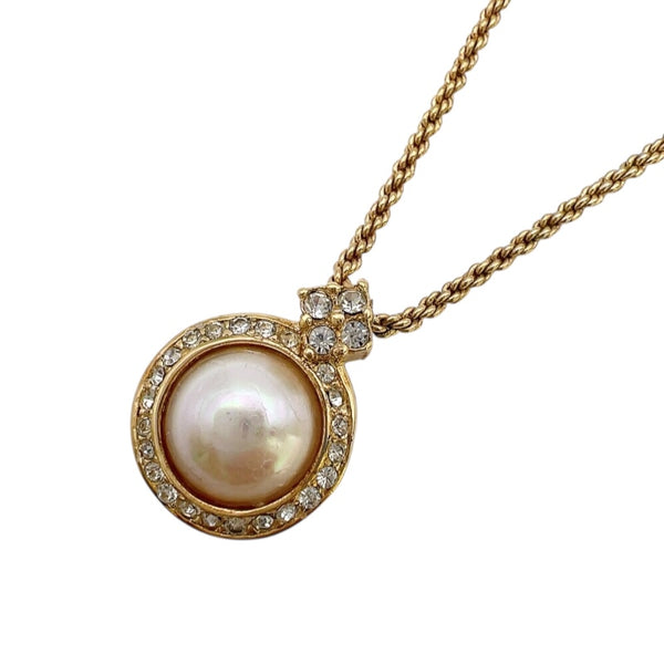 クリスチャン・ディオール Christian Dior パール ネックレス ゴールド メタル・クリスタル・パール アクセサリー