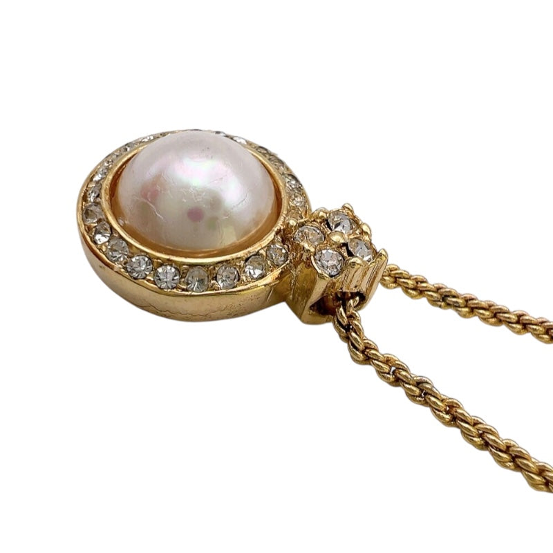 クリスチャン・ディオール Christian Dior パール ネックレス ゴールド メタル・クリスタル・パール アクセサリー