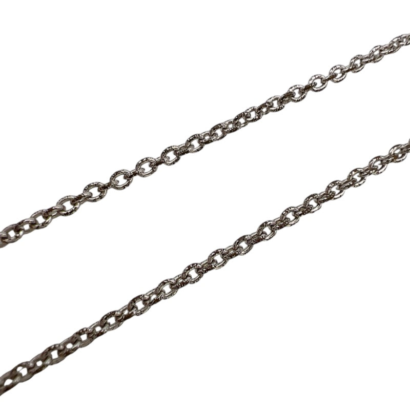 クリスチャン・ディオール Christian Dior ロゴキューブ　ネックレス シルバー メタル・クリスタル アクセサリー