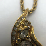 クリスチャン・ディオール Christian Dior ラインストーンネックレス メタル/クリスタル ジュエリー