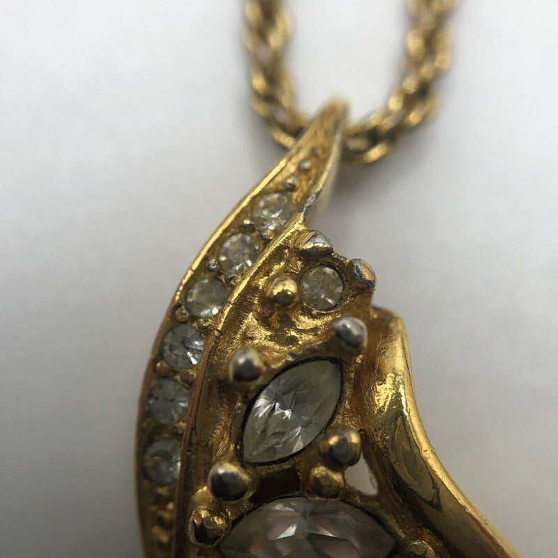 クリスチャン・ディオール Christian Dior ラインストーンネックレス メタル/クリスタル ジュエリー