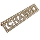 シャネル CHANEL ロゴ ブローチ ゴールド メタル・ストラス レディース ブローチ