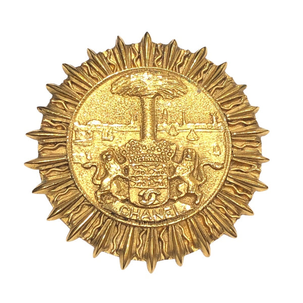 シャネル CHANEL サンブローチ ゴールド メタル アクセサリー
