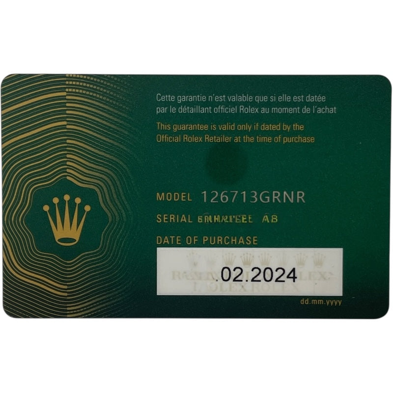 ロレックス ROLEX GMTマスター2 126713GRNR ブラック K18/SS 自動巻き メンズ 腕時計
