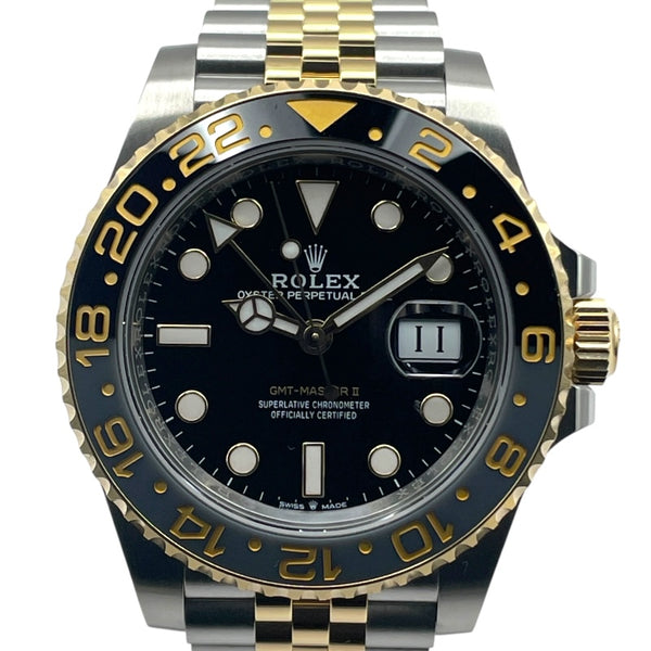 ロレックス ROLEX GMTマスター2 126713GRNR ブラック K18/SS 自動巻き メンズ 腕時計