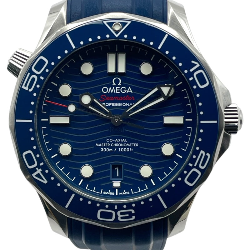 オメガ OMEGA シーマスター ダイバー300M コーアクシャル マスタークロノメーター 210.32.42.20.03.001 ブルー SS 自動巻き メンズ 腕時計