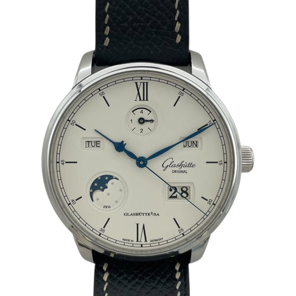 グラスフュッテ・オリジナル GLASHUTTE ORIGINAL セネタエクセレンスパーペチュアルカレンダー 1‐36‐02‐01‐02‐61 シルバー SS 自動巻き メンズ 腕時計