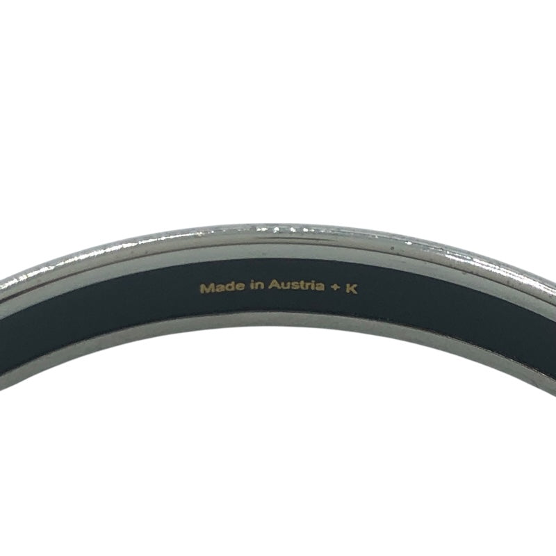 エルメス HERMES エマイユPM ホワイトxシルバー エナメル/メタル アクセサリー