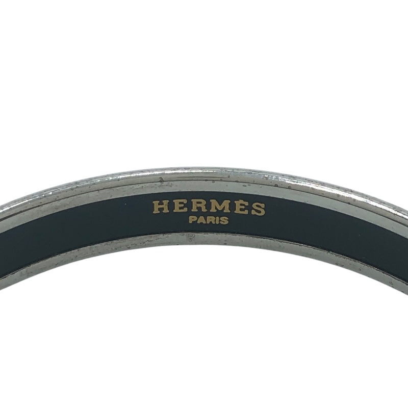 エルメス HERMES エマイユPM ホワイトxシルバー エナメル/メタル アクセサリー