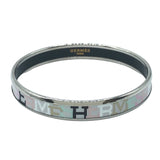 エルメス HERMES エマイユPM ホワイトxシルバー エナメル/メタル アクセサリー