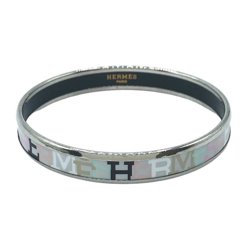 エルメス HERMES エマイユPM ホワイトxシルバー エナメル/メタル アクセサリー