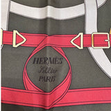 エルメス HERMES カレ90　Eperon d’Or レッド シルク ユニセックス スカーフ