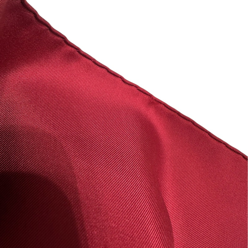 エルメス HERMES カレ90 LES RUBANS DO CHEVAL レッド シルク ユニセックス スカーフ