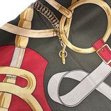 エルメス HERMES カレ90　Eperon d’Or レッド シルク ユニセックス スカーフ