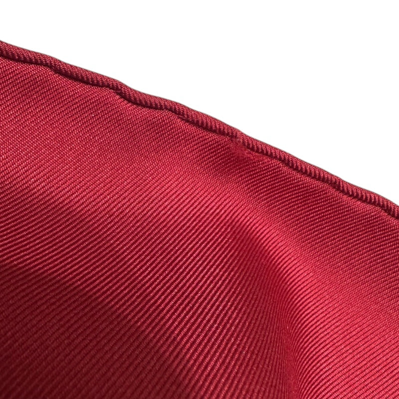 エルメス HERMES カレ90 LES RUBANS DO CHEVAL レッド シルク ユニセックス スカーフ