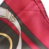 エルメス HERMES カレ90　Eperon d’Or レッド シルク ユニセックス スカーフ