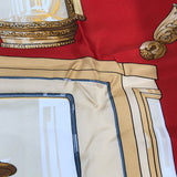 エルメス HERMES カレ90　FEUX　DE　ROUTE レッド シルク ユニセックス スカーフ