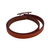 エルメス HERMES ビーアピ ドゥブルトゥールブレスレットS オレンジ/ゴールド/シルバー金具 スイフト レディース ブレスレット