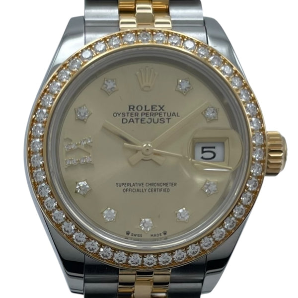 ロレックス ROLEX デイトジャスト28 スターD 279383RBR ゴールド K18/SS レディース 腕時計