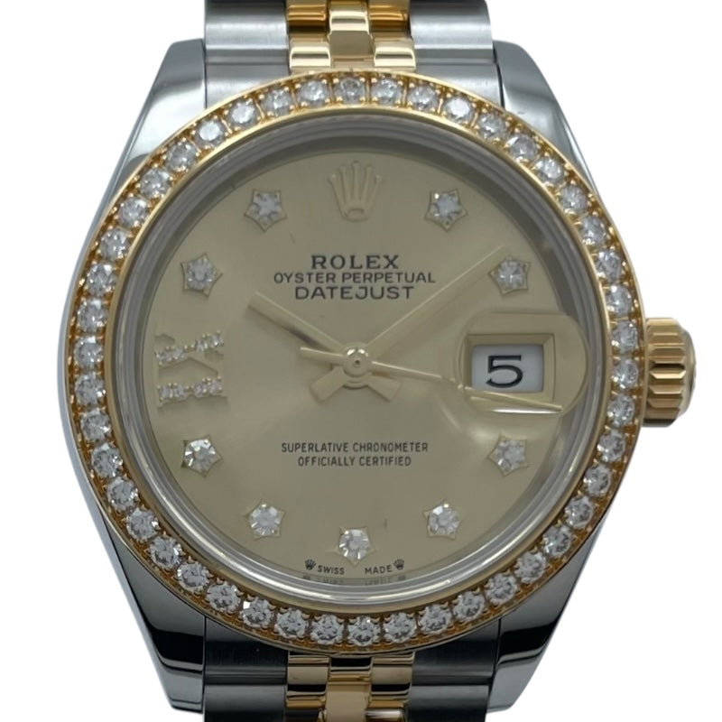 ロレックス ROLEX デイトジャスト28 スターD 279383RBR ゴールド K18/SS レディース 腕時計