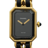 シャネル CHANEL プルミエールS H0001 ブラック GP レディース 腕時計