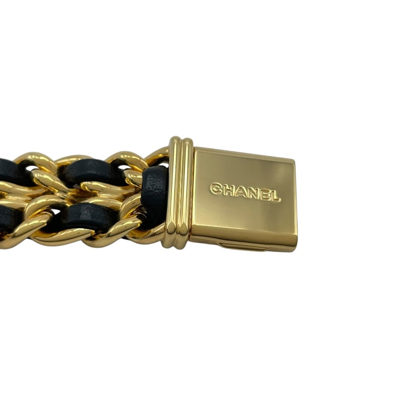 シャネル CHANEL プルミエールS H0001 ブラック GP レディース 腕時計