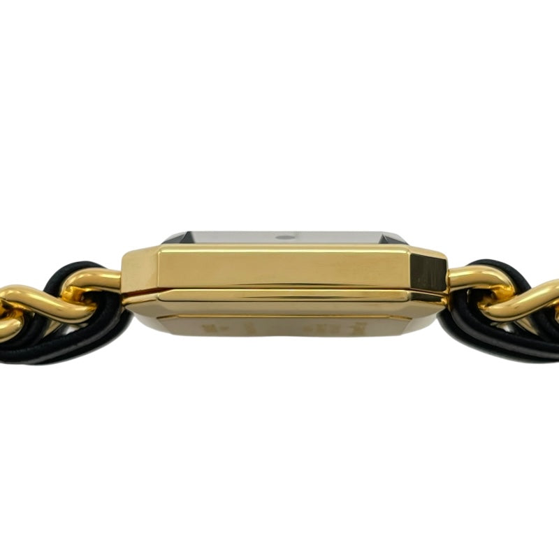 シャネル CHANEL プルミエールS H0001 ブラック GP レディース 腕時計