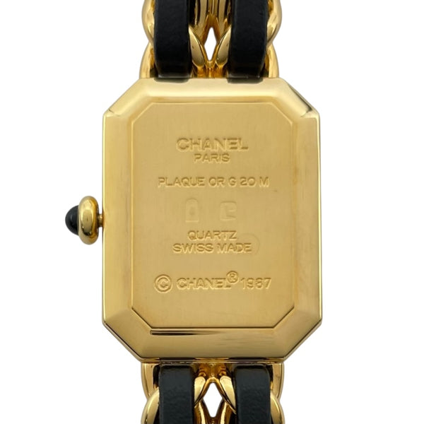 シャネル CHANEL プルミエールS H0001 ブラック GP レディース 腕時計