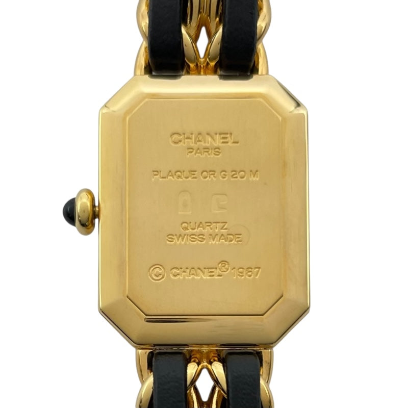 シャネル CHANEL プルミエールS H0001 ブラック GP レディース 腕時計