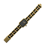 シャネル CHANEL プルミエールS H0001 ブラック GP レディース 腕時計