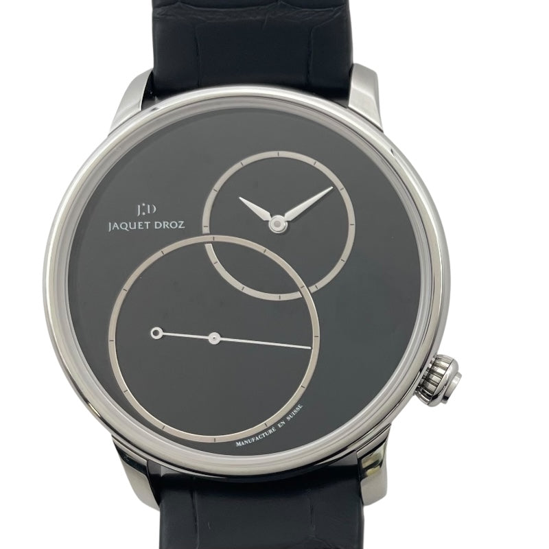 ジャケ・ドロー JAQUET DROZ グランセコンドオフセンター オニキス J006030270 ブラック SS メンズ 腕時計