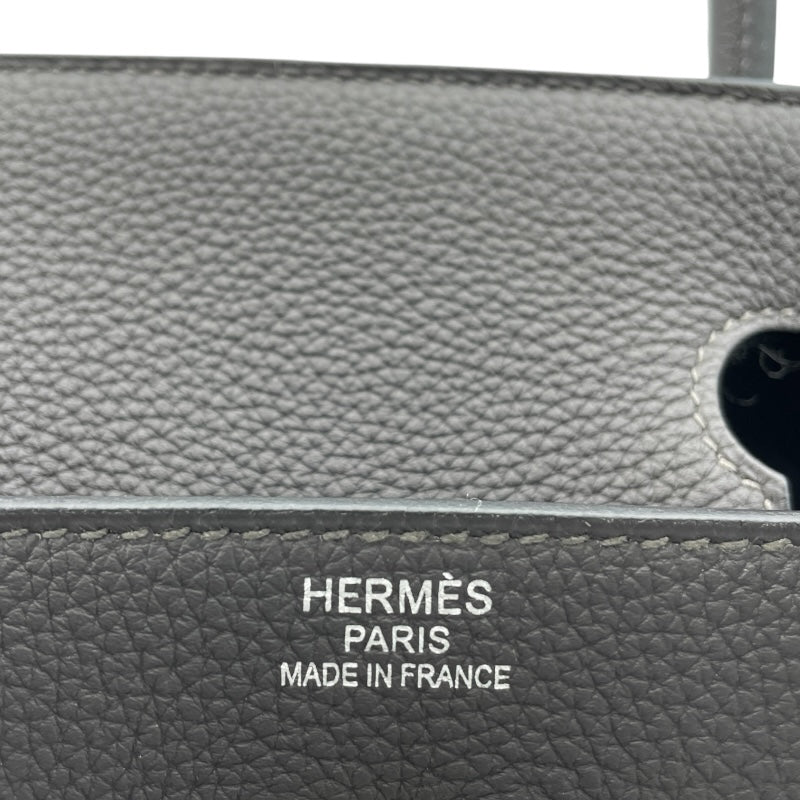 エルメス HERMES バーキン40 C刻 グラファイト SV金具 トゴ メンズ ハンドバッグ