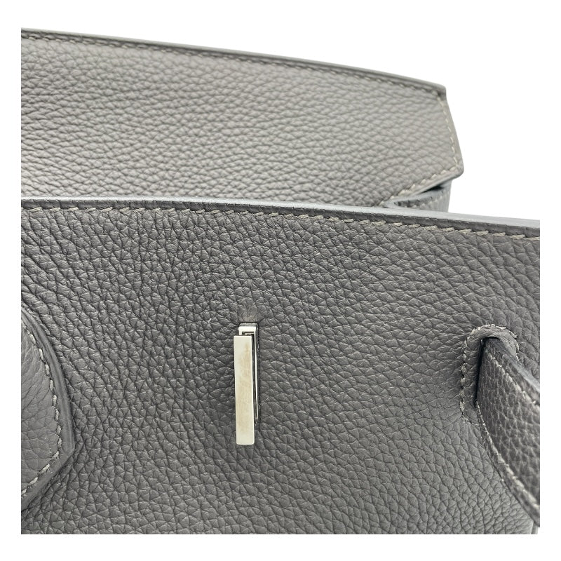 エルメス HERMES バーキン40 C刻 グラファイト SV金具 トゴ メンズ ハンドバッグ