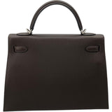 エルメス HERMES ケリー32 外縫い □K刻 エベンヌ リエジェ レディース ハンドバッグ