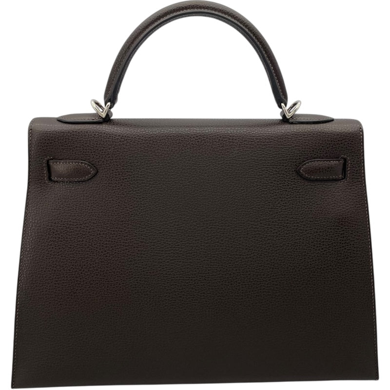 エルメス HERMES ケリー32 外縫い □K刻 エベンヌ リエジェ レディース ハンドバッグ