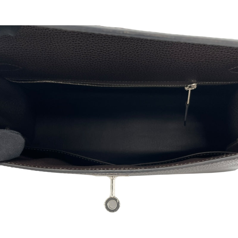 エルメス HERMES ケリー32 外縫い □K刻 エベンヌ リエジェ レディース ハンドバッグ