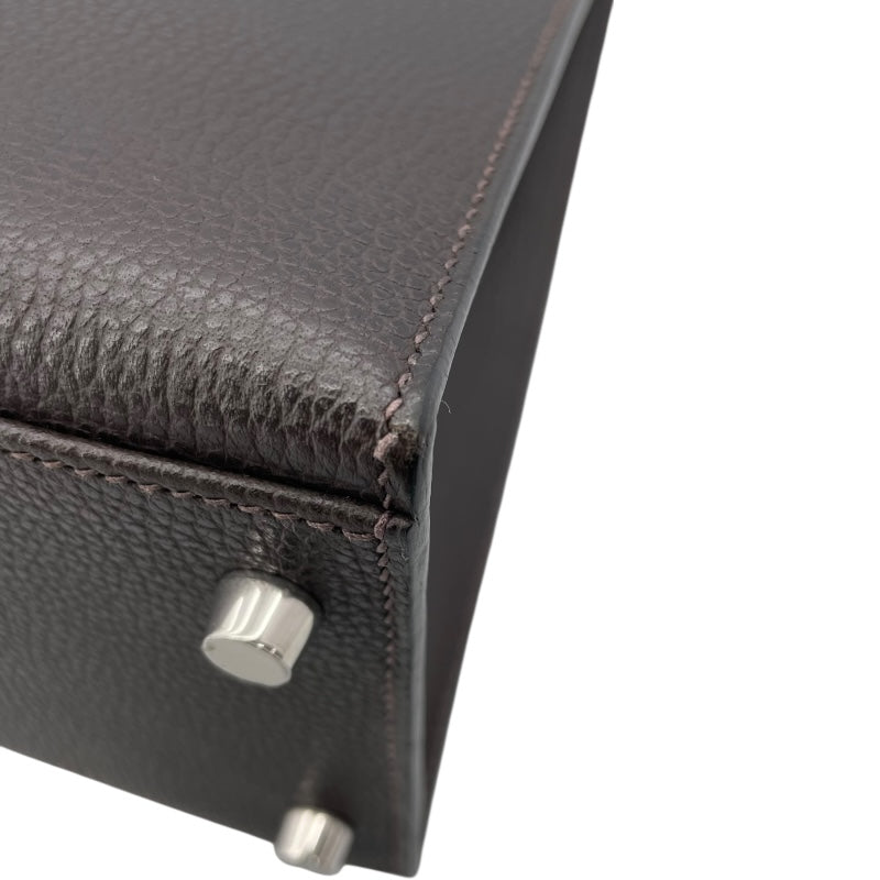 エルメス HERMES ケリー32 外縫い □K刻 エベンヌ リエジェ レディース ハンドバッグ