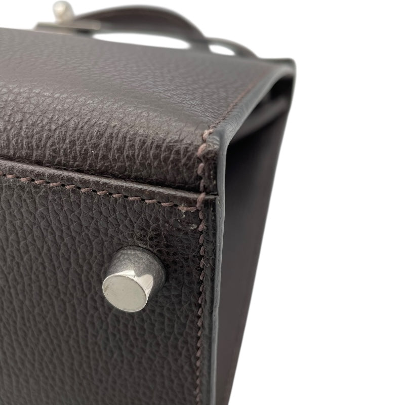 エルメス HERMES ケリー32 外縫い □K刻 エベンヌ リエジェ レディース ハンドバッグ