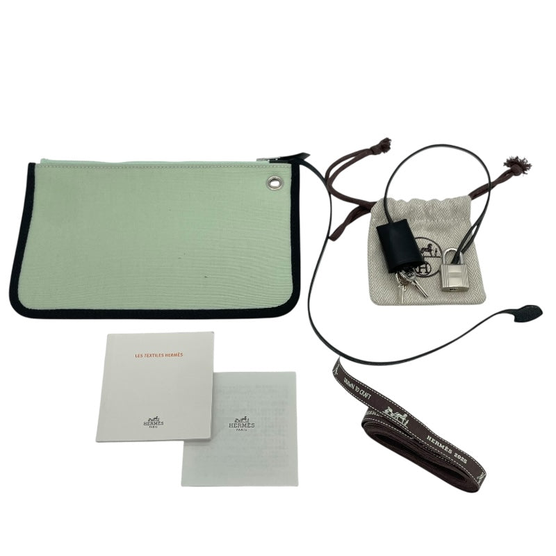 エルメス HERMES エールバッグジップPM ルトゥルネ W刻 ミント SV金具 トワル/ヴァッシュハンター レディース ハンドバッグ