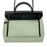 エルメス HERMES エールバッグジップPM ルトゥルネ W刻 ミント SV金具 トワル/ヴァッシュハンター レディース ハンドバッグ