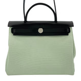 エルメス HERMES エールバッグジップPM ルトゥルネ W刻 ミント SV金具 トワル/ヴァッシュハンター レディース ハンドバッグ