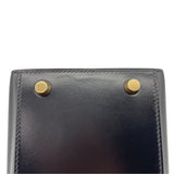 エルメス HERMES ケリー28 外縫い □C刻 ブラック GD金具 ボックスカーフ レディース ショルダーバッグ