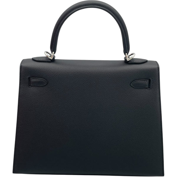 エルメス HERMES ケリー25 外縫い K刻印　(2025年製) ブラック　ゴールド/シルバー金具 ヴォーエプソン レディース ハンドバッグ
