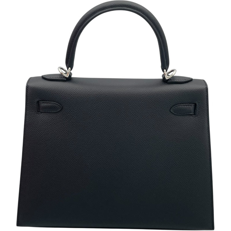 エルメス HERMES ケリー25 外縫い K刻印　(2025年製) ブラック　ゴールド/シルバー金具 ヴォーエプソン レディース ハンドバッグ