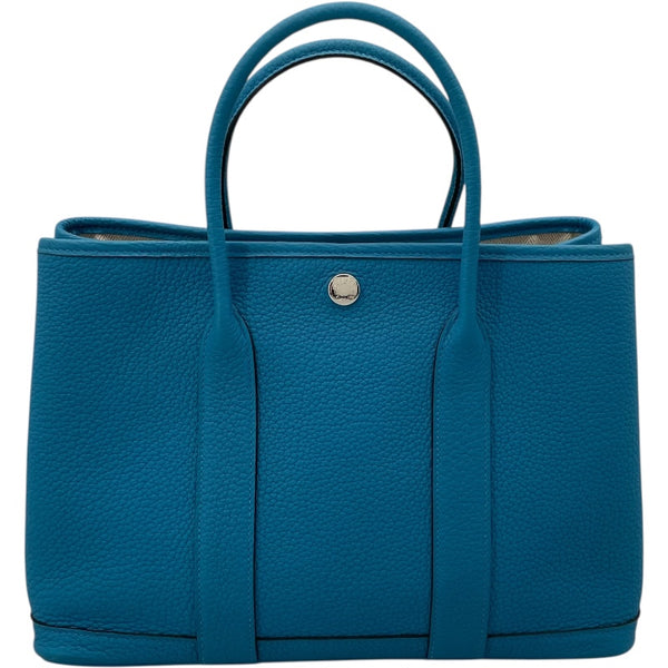 エルメス HERMES ガーデンパーティTPM B刻 ブルーザンジバル SV金具 ネゴンダ　 レディース ハンドバッグ