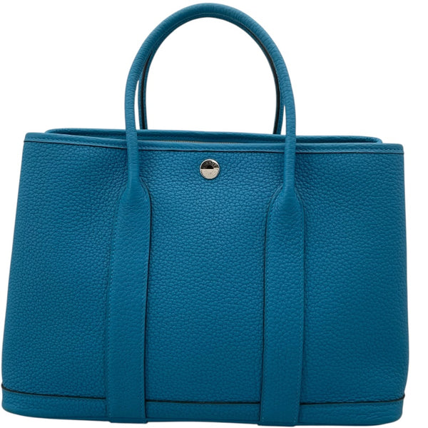 エルメス HERMES ガーデンパーティTPM B刻 ブルーザンジバル SV金具 ネゴンダ　 レディース ハンドバッグ